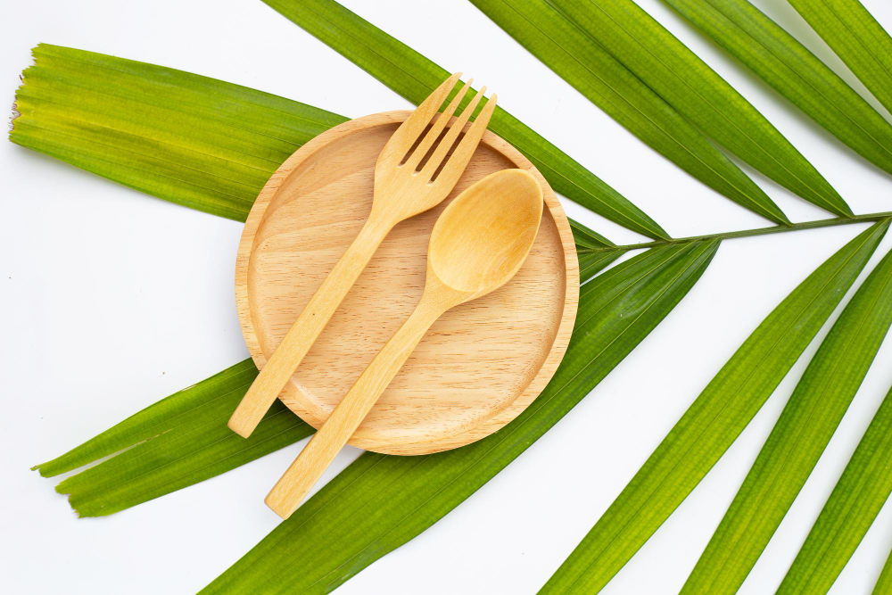 Biodegradowalne talerze z trzciny cukrowej