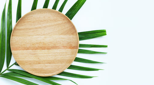 talerz z liści palmowych